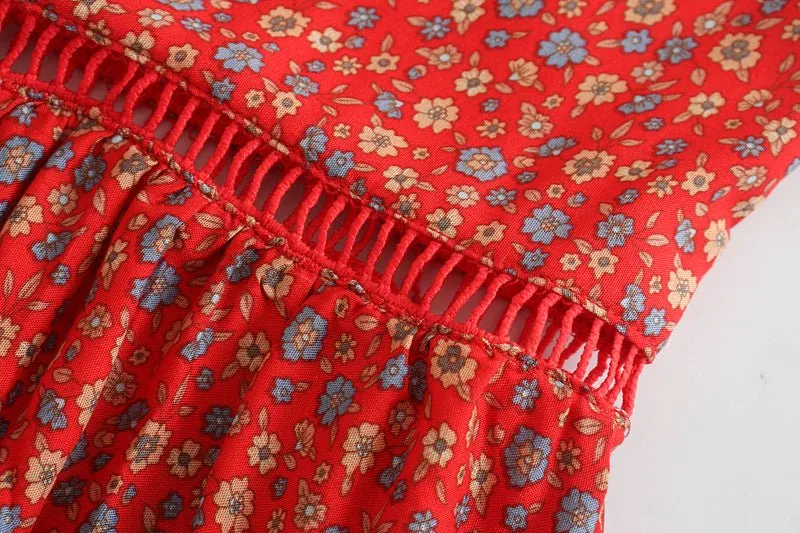 SARITA - Bohemian Pleated High-waisted Boho Maxi Skirt