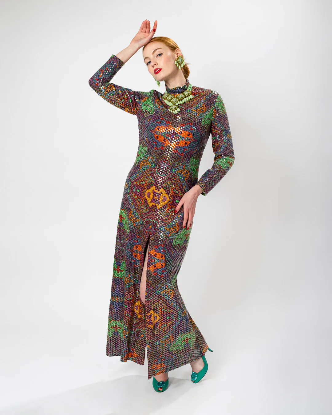 Sequin Column Dress