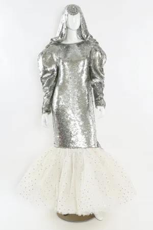 Sequin Tulle Mermaid Gown
