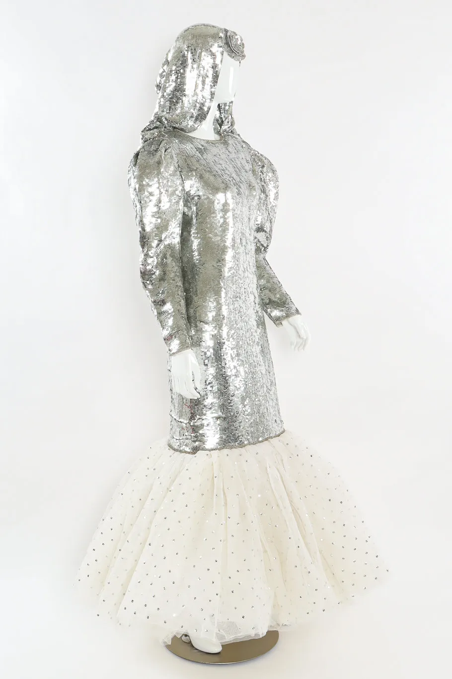 Sequin Tulle Mermaid Gown