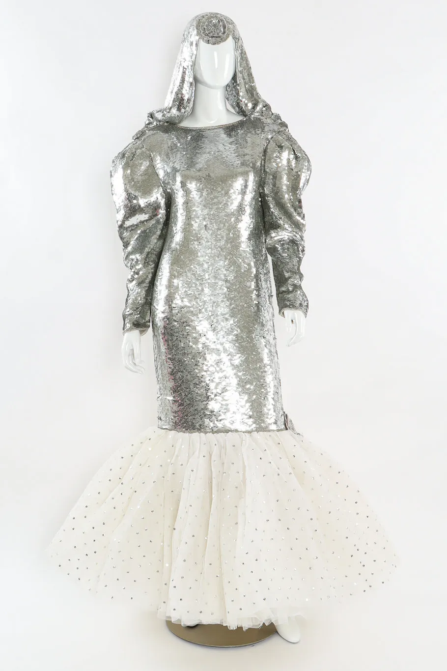 Sequin Tulle Mermaid Gown