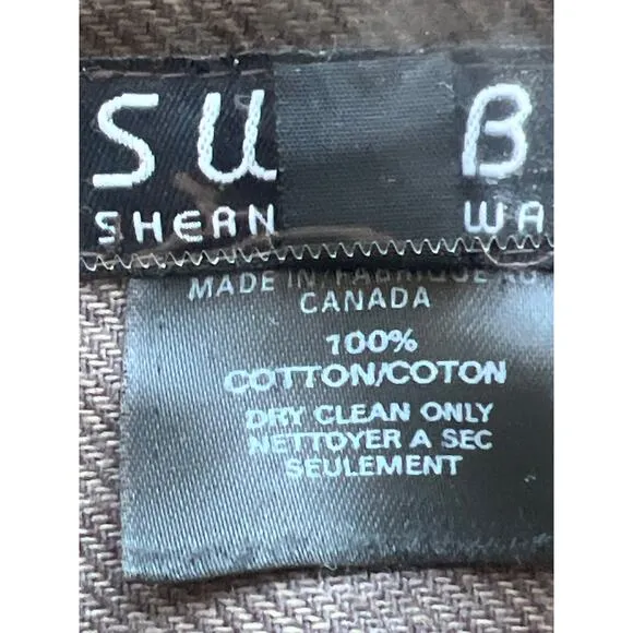 Shernett Swaby Flared A-Line Skirt - Size 6, 100% Cotton, Brown