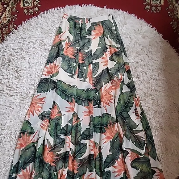 Show Me Your Mumu Princess Di Maxi Skirt Paradise Found Tropical XS New NWT