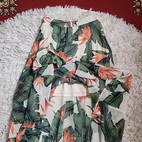 Show Me Your Mumu Princess Di Maxi Skirt Paradise Found Tropical XS New NWT