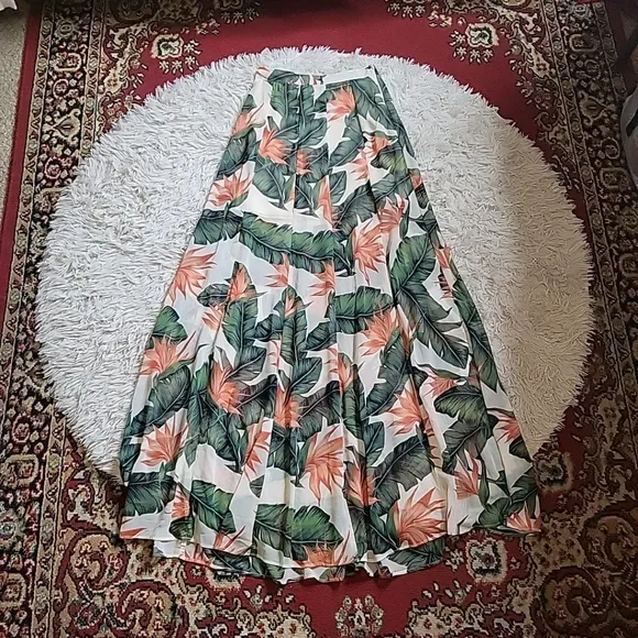 Show Me Your Mumu Princess Di Maxi Skirt Paradise Found Tropical XS New NWT