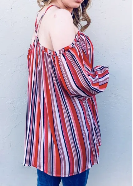 Sierra Off the Shoulder Top (Red)