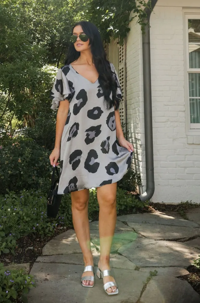 Silver Metallic Leo Dress