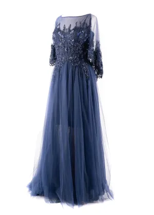 SK • Classic Gown with Cape Sleeves