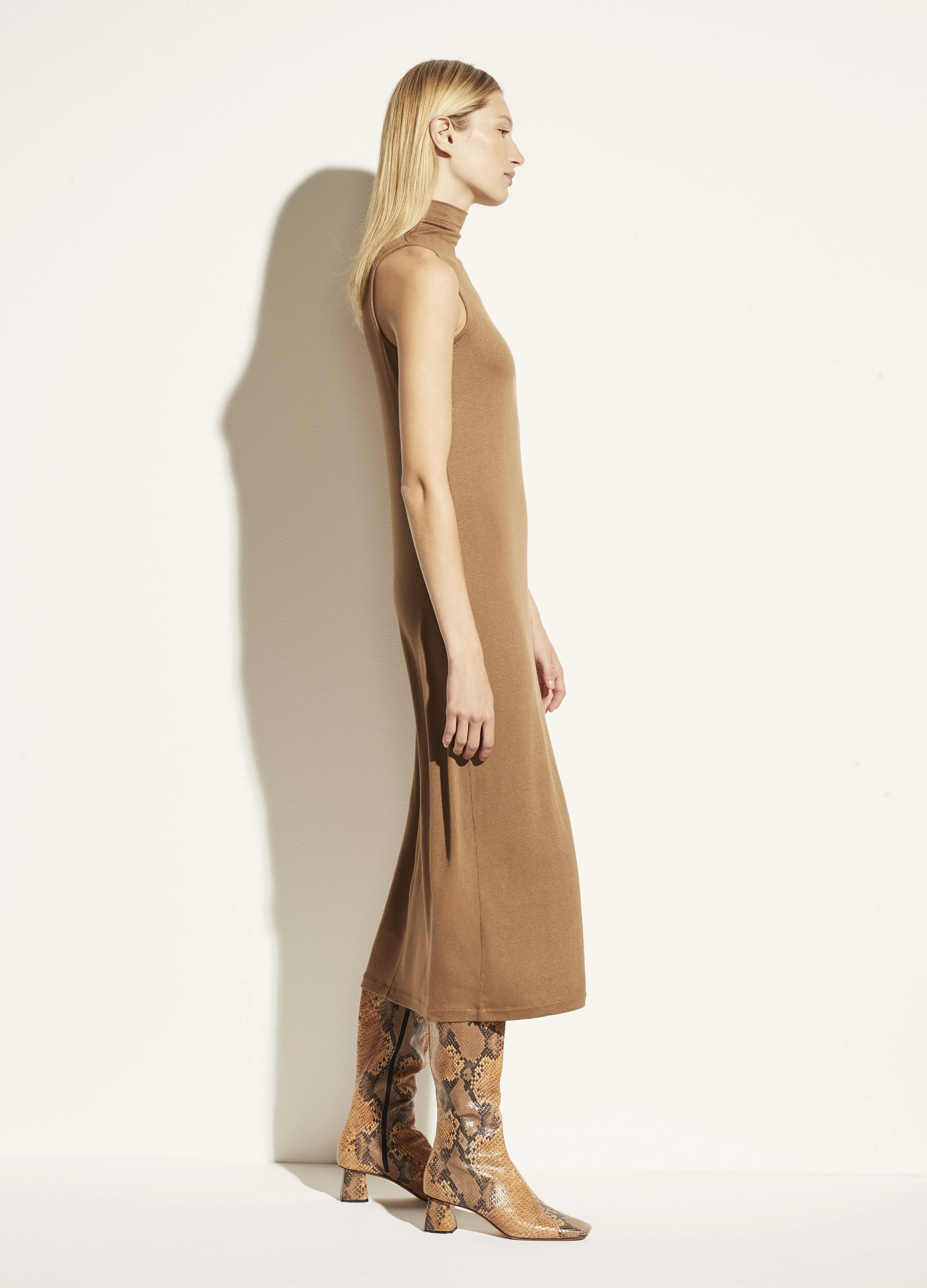 Sleeveless Mock Neck Dress