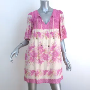 Spell & The Gypsy Tunic Mini Dress Coco Lei Lilac Floral Print Size Extra Small