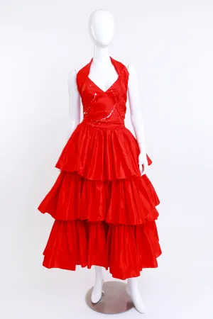 Splatter Tiered Party Gown