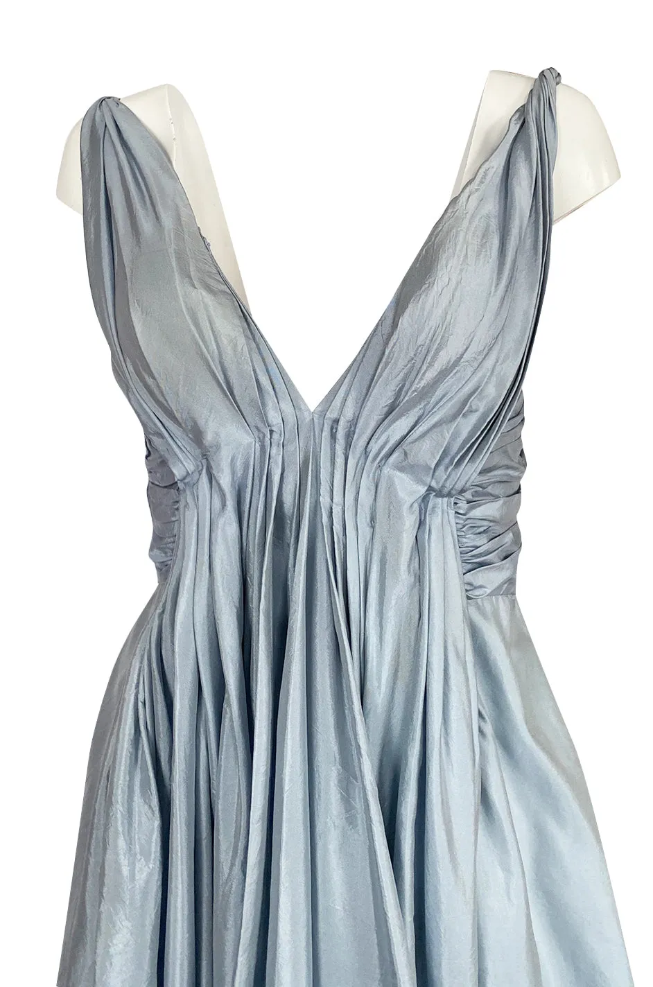 Spring 2007 John Galliano for Christian Dior Pale Blue Silk Voluminous Dress