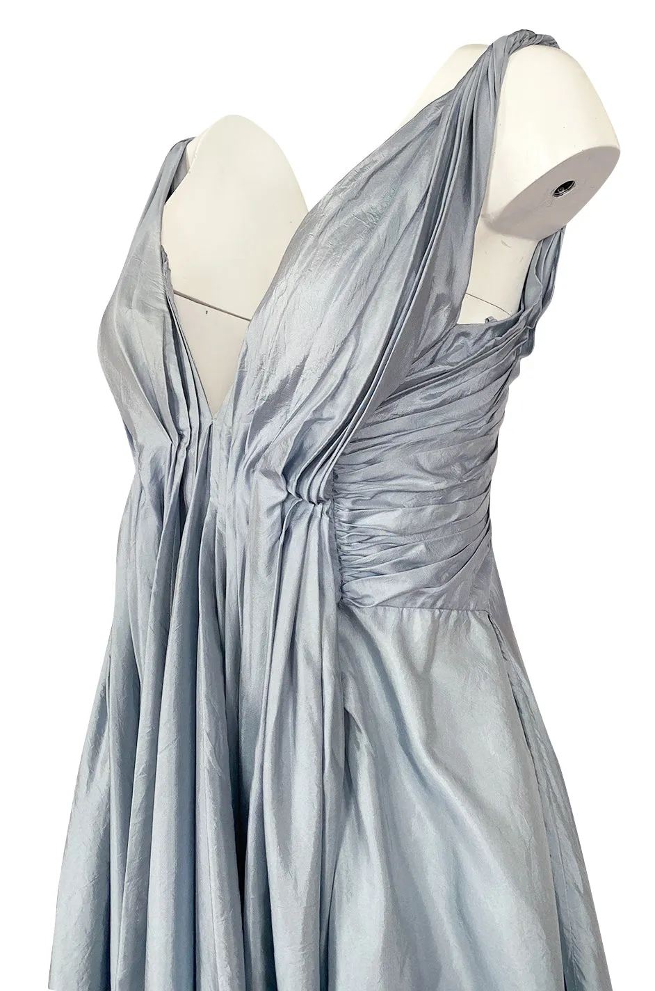Spring 2007 John Galliano for Christian Dior Pale Blue Silk Voluminous Dress