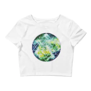 Sri Yantra Element Sacred Geometry Women's Crop Top