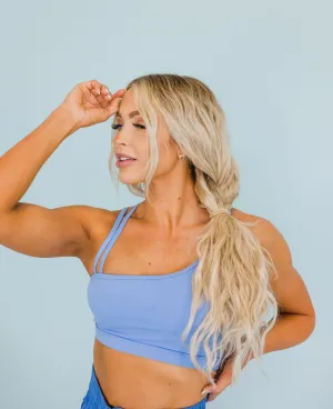 Strappy Shoulder Bra - Blue