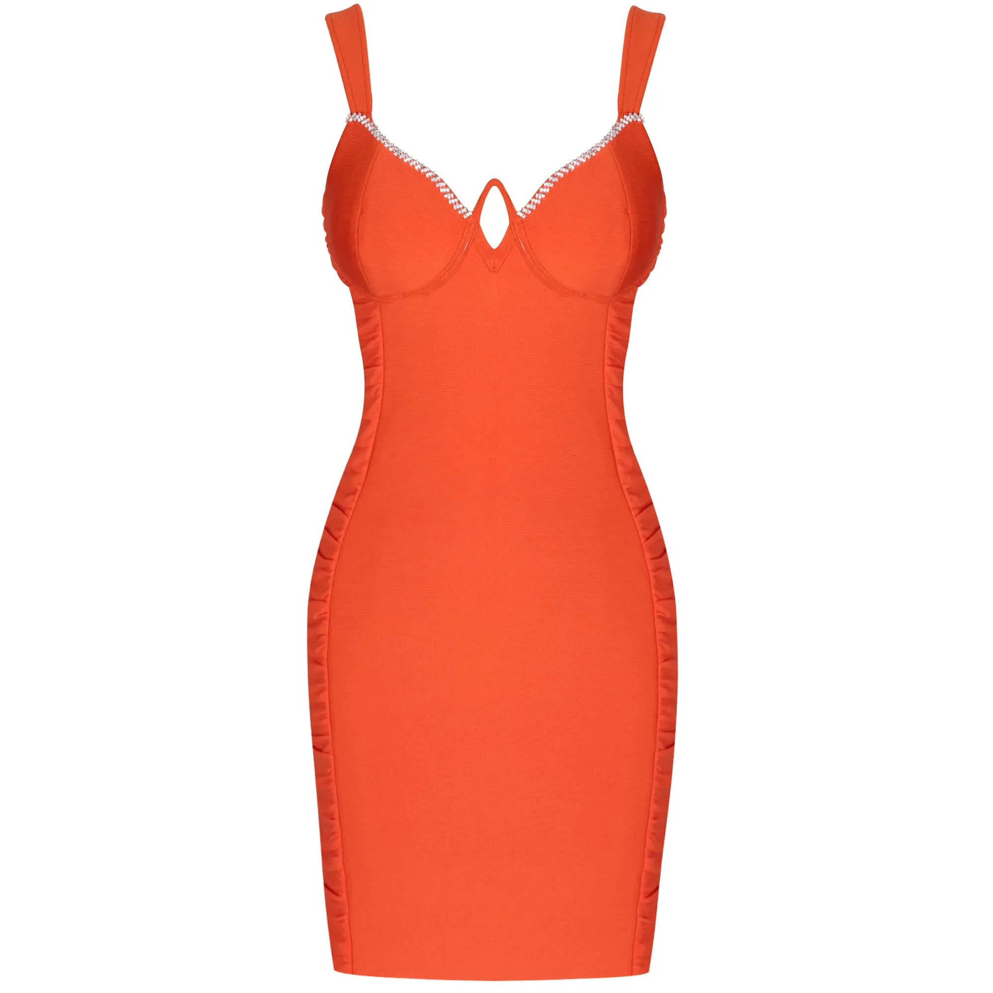 Strappy Sleeveless Wrinkled Mini Bandage Dress PF091901