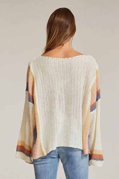 Striped Lightweight long sleeve top