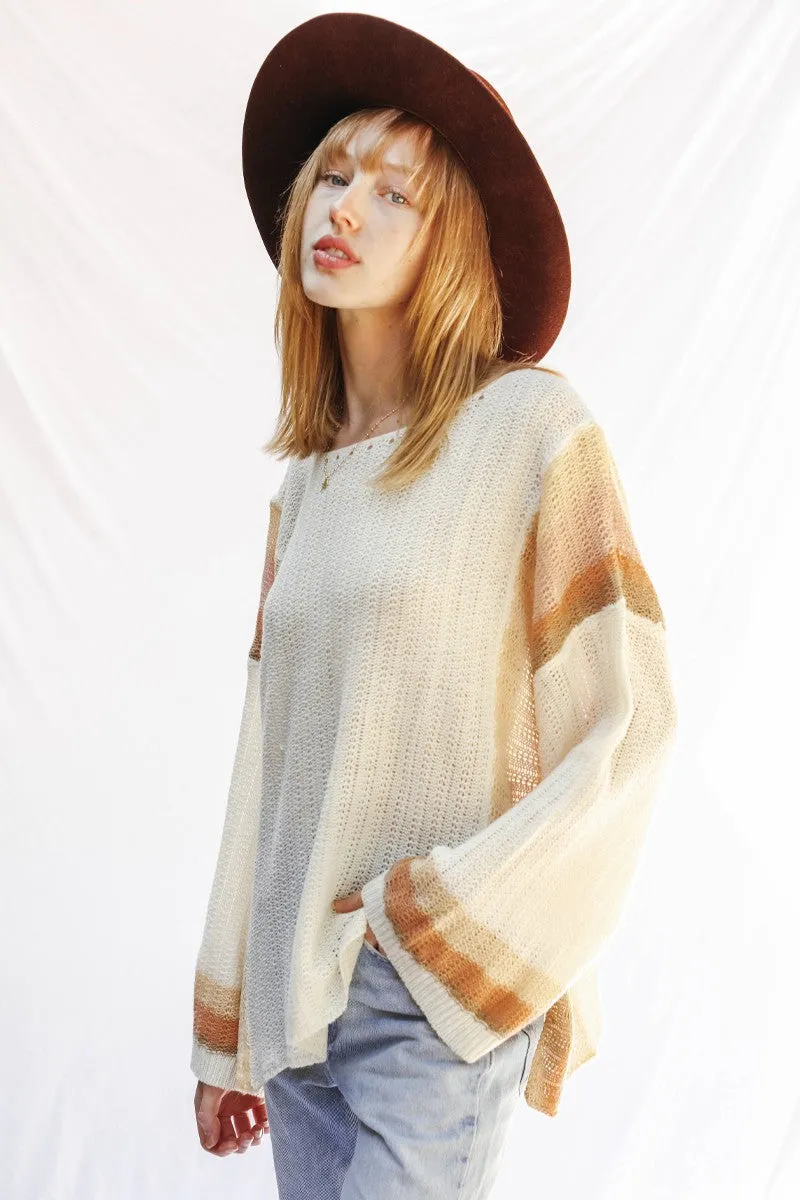 Striped Lightweight long sleeve top