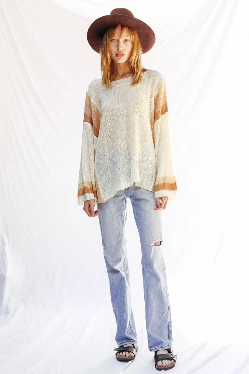 Striped Lightweight long sleeve top