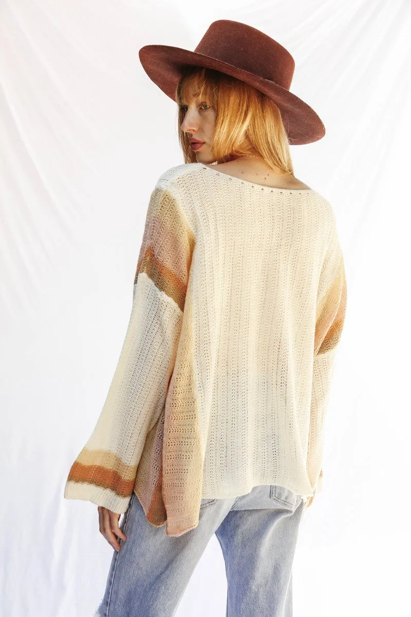 Striped Lightweight long sleeve top