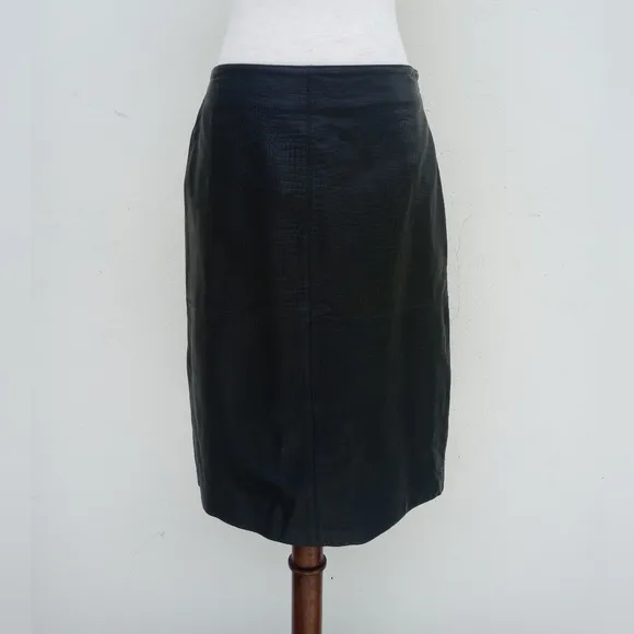 Style &amp; Co. Collection Genuine Leather Skirt
