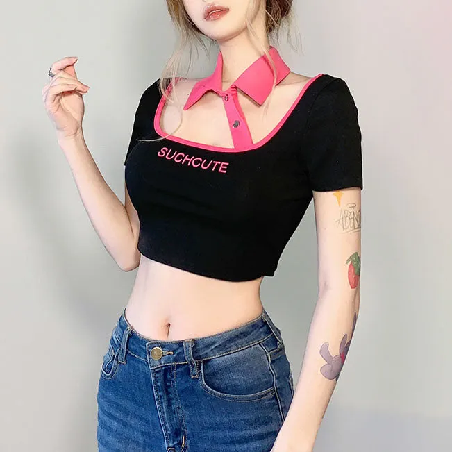 Such Cute Slim Polo Top SD01807