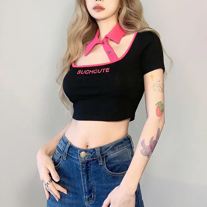 Such Cute Slim Polo Top SD01807