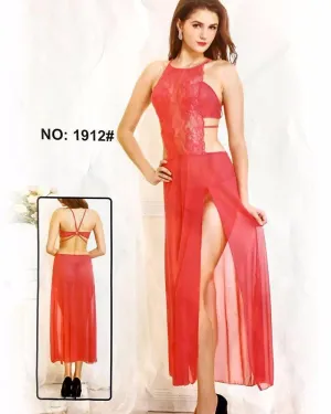 Summer Sexy Net Nighty 1912 - Long Net Open Nighty Dress