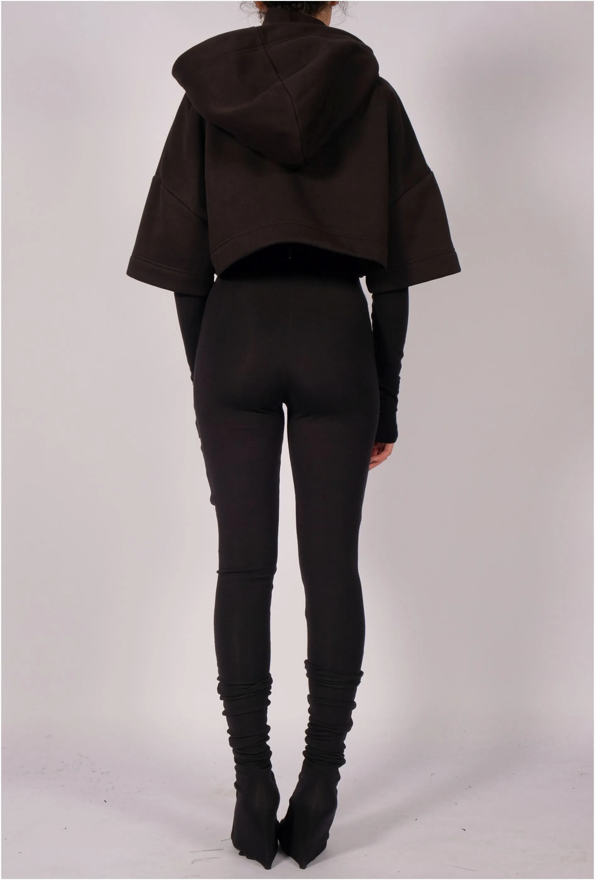 Sweatshirt Crop Top with Hood