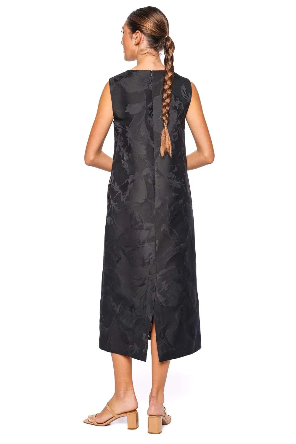 Sylph Jacquard Column Midi Dress