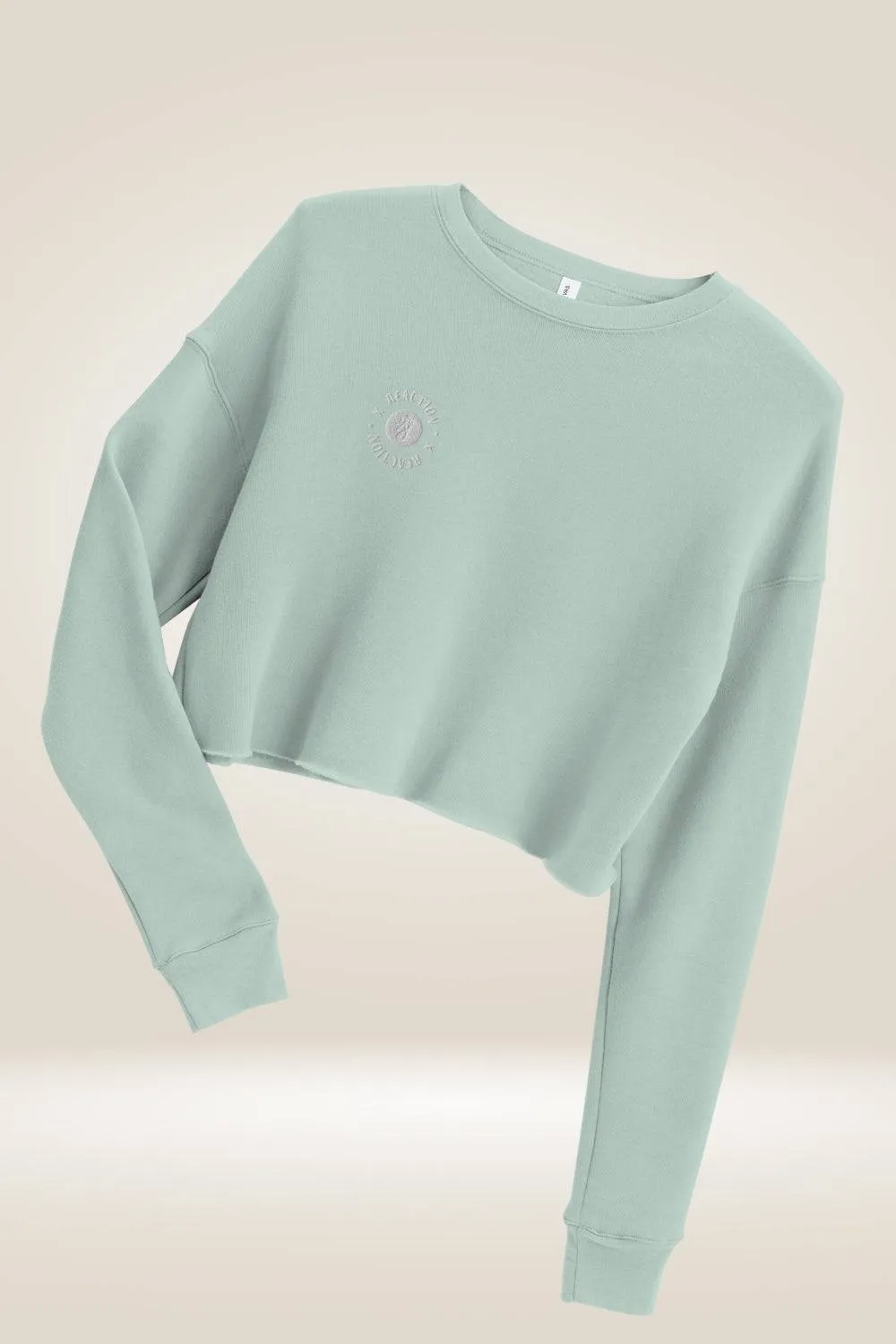 TGC Boutique X Reaction Light Blue Cropped Sweatshirt