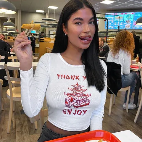 Thank you t-shirt long sleeve