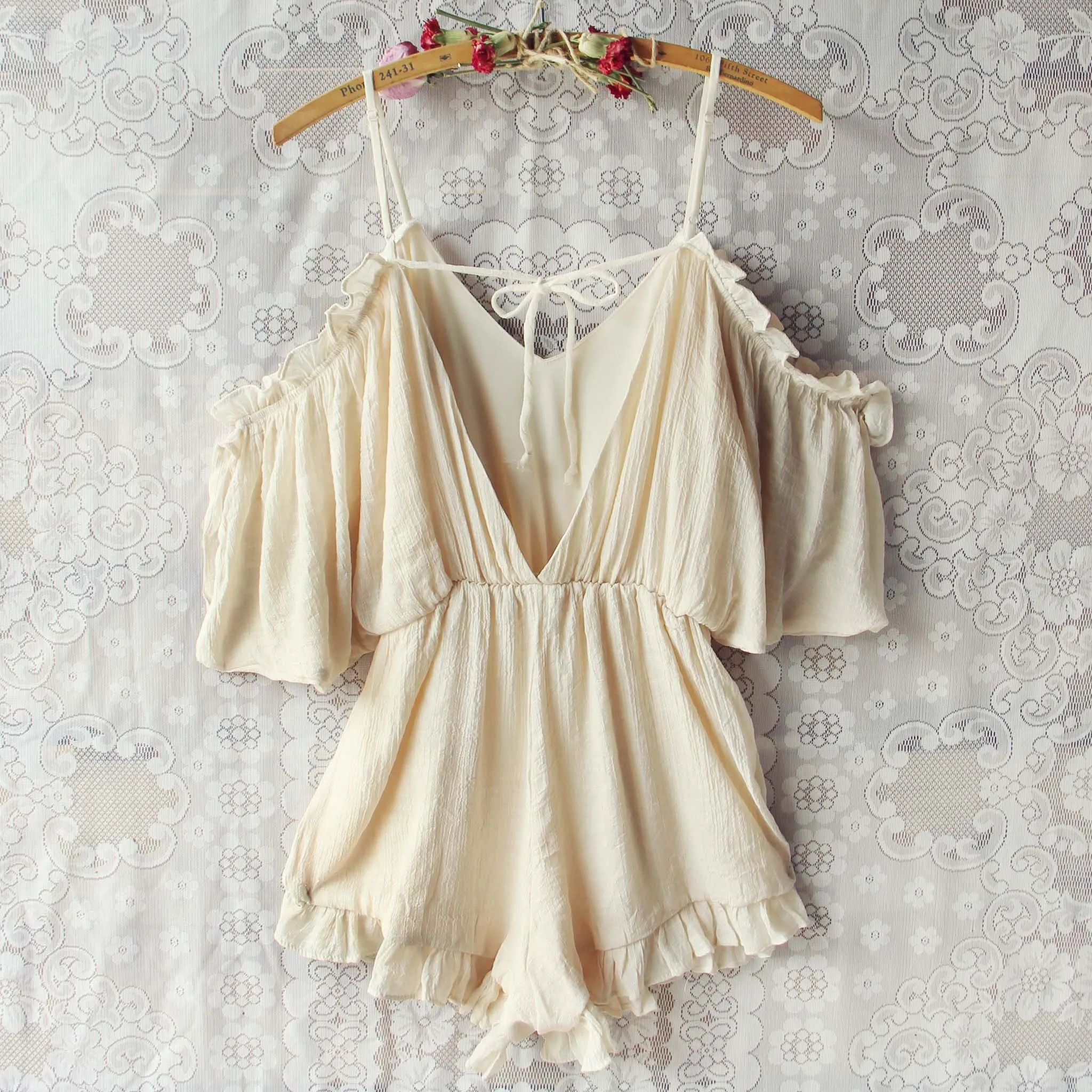 The Drifter Romper in Cream