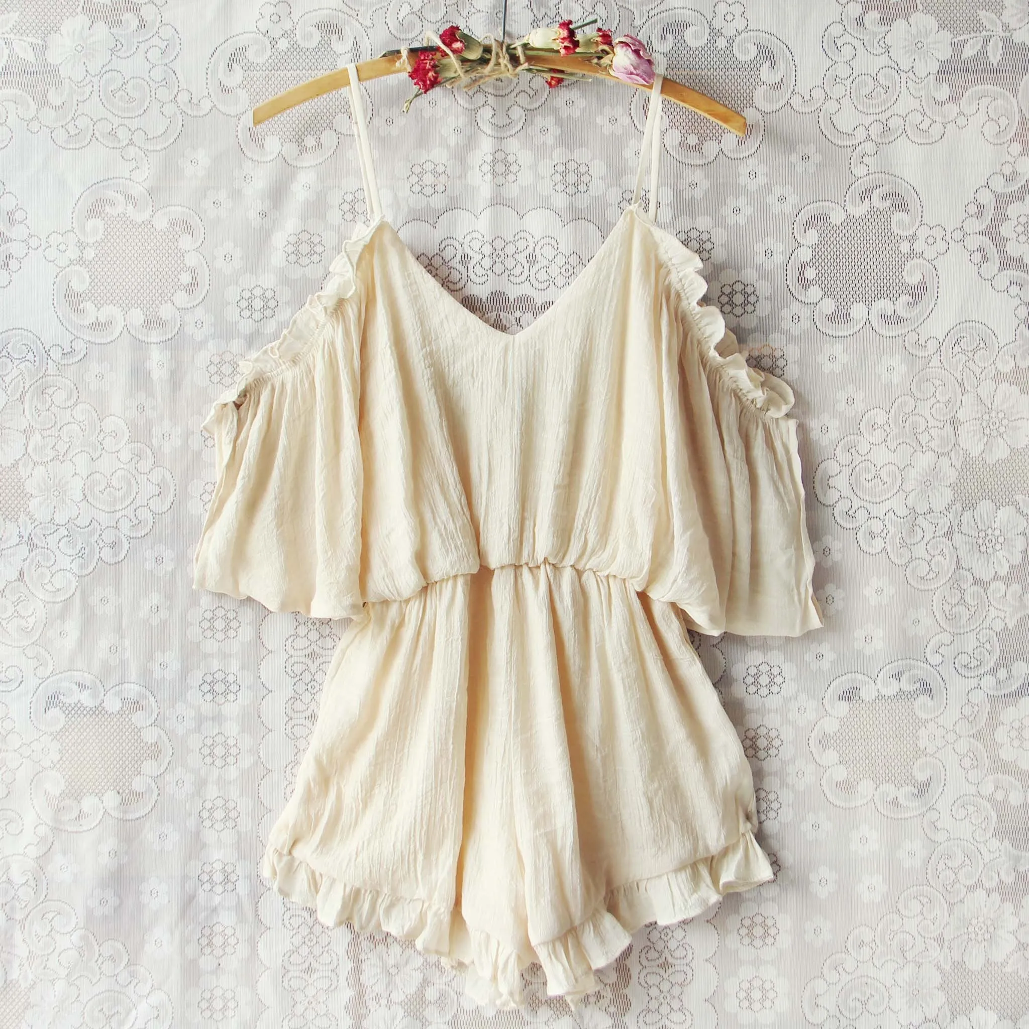 The Drifter Romper in Cream