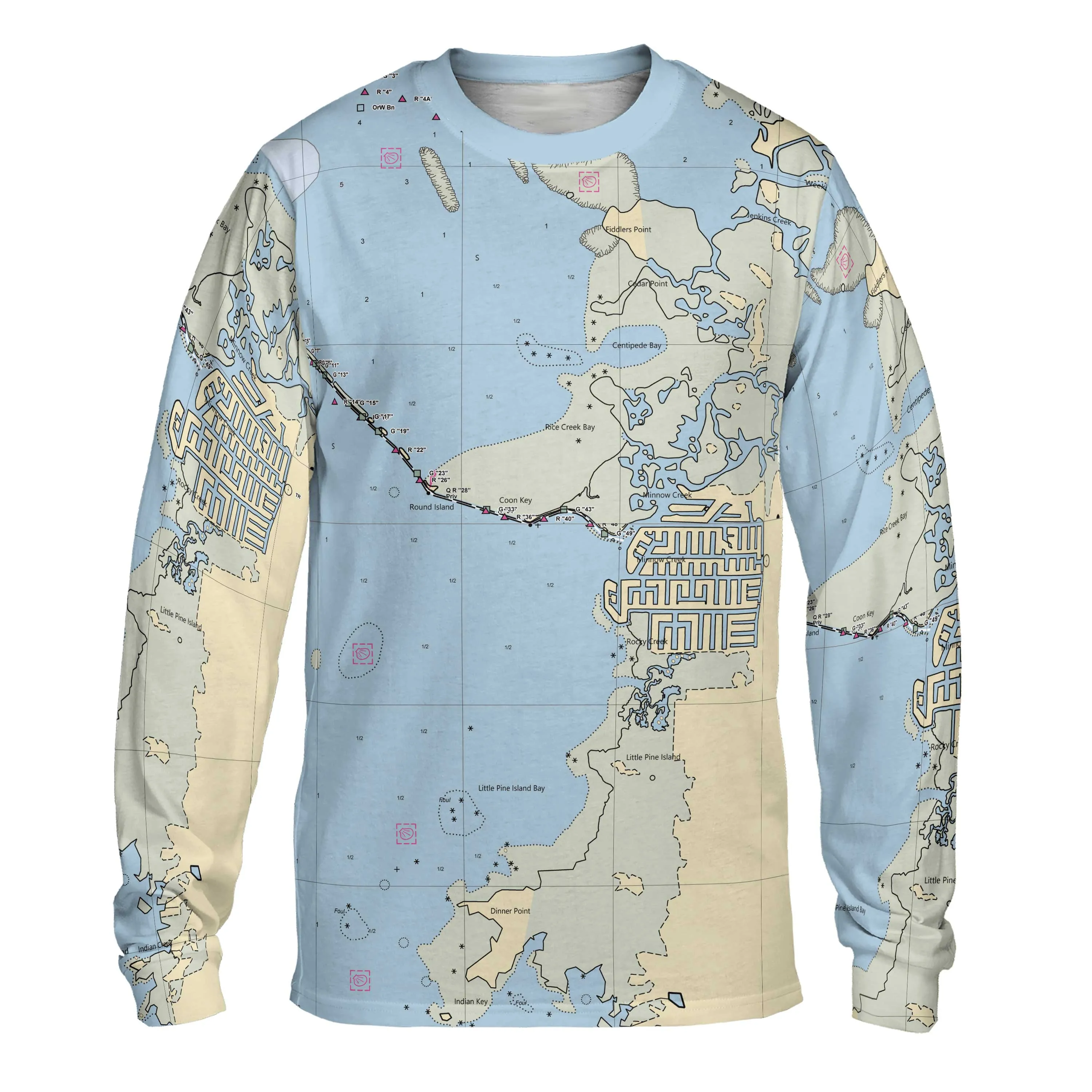 The Hernando Beach Nautical Long Sleeve Tee