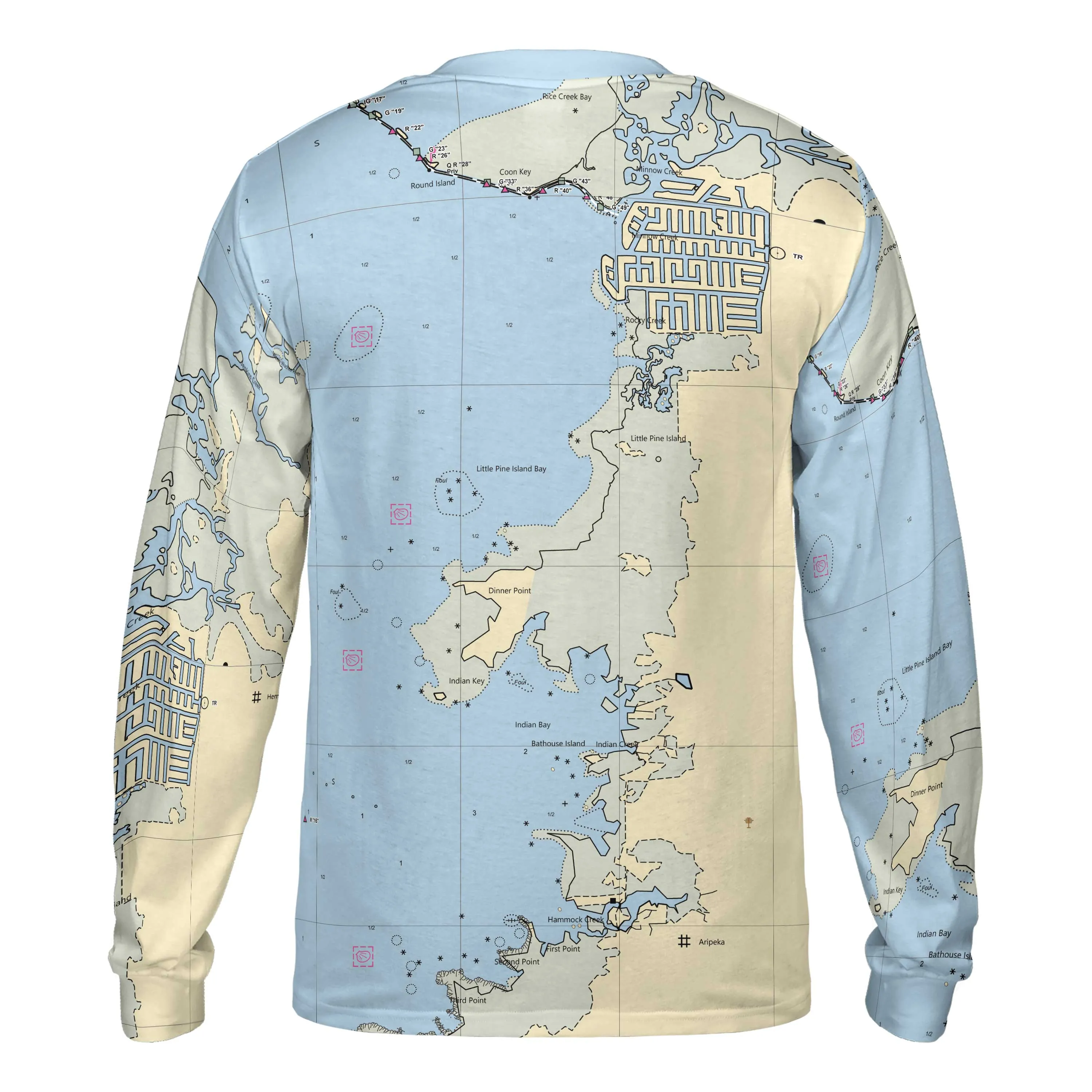 The Hernando Beach Nautical Long Sleeve Tee