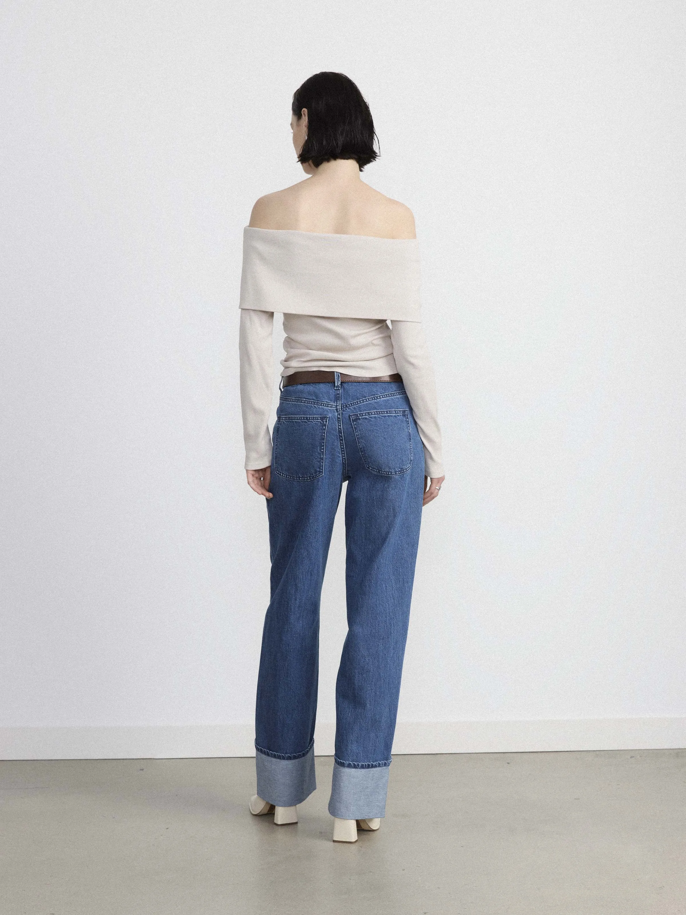 The Off Shoulder Top in Grey