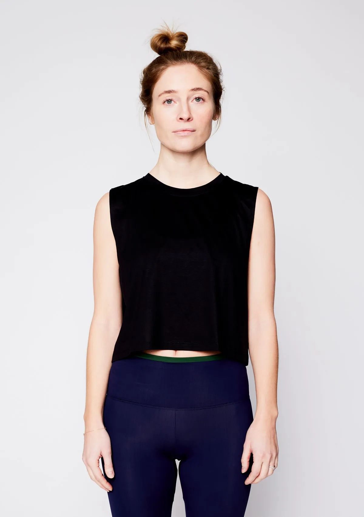 The Statement Crop Top - Midnight Black