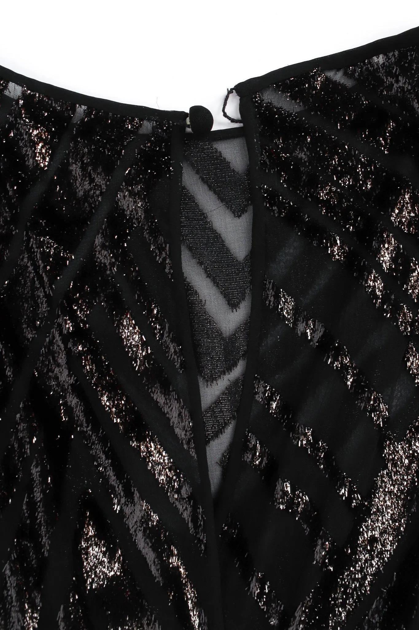 Tinsel Chevron Stripe Silk Dress