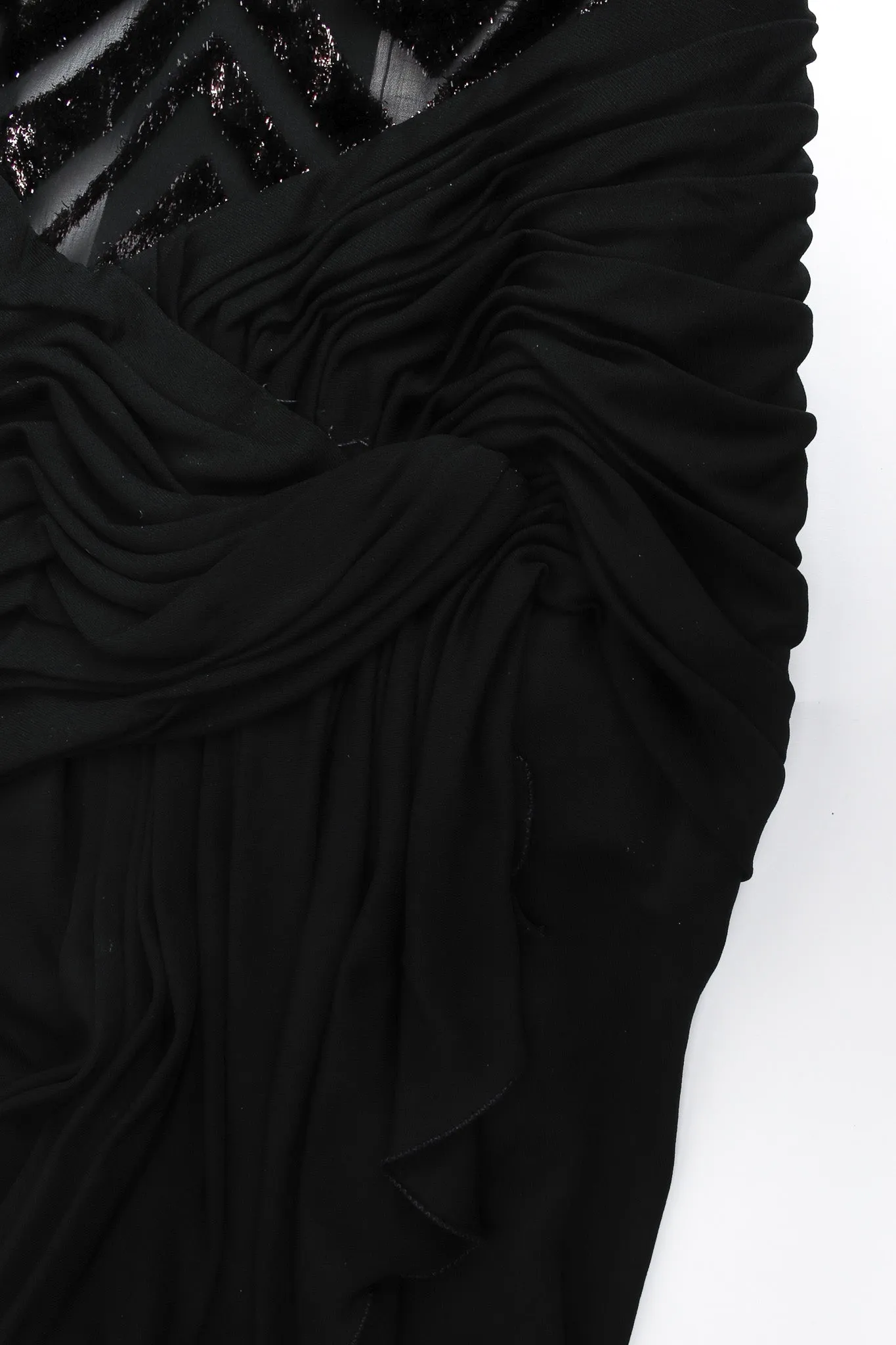 Tinsel Chevron Stripe Silk Dress