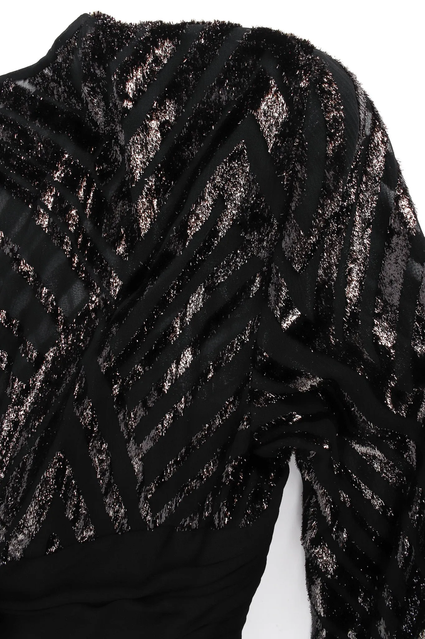 Tinsel Chevron Stripe Silk Dress