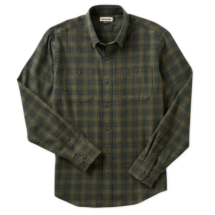 TOM BECKBE WRIGHTS TWILL SHIRT - HERITAGE GREEN