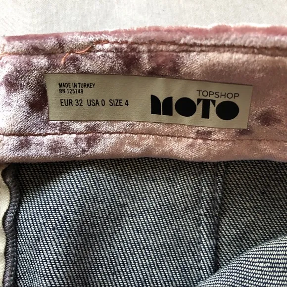 topshop moto ⋆ crushed velvet skirt
