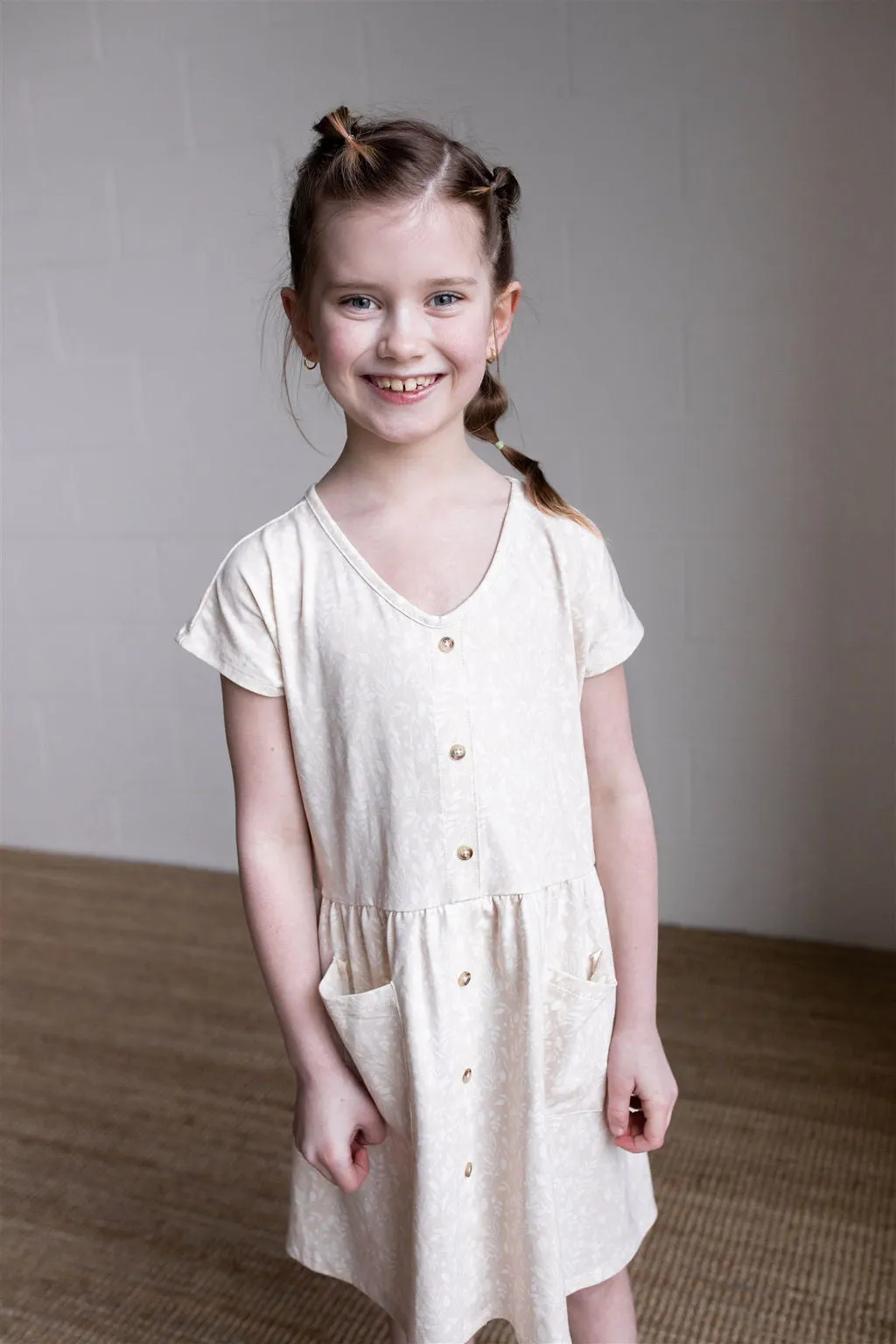 Travelers:  Kids Pocket Dress Desert Garden 2/3Y