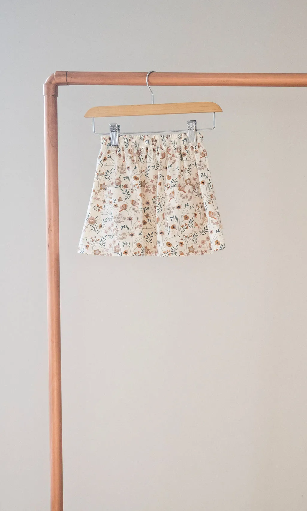 Travelers:  Kids Pocket Skirt Spring Floral 3/4y