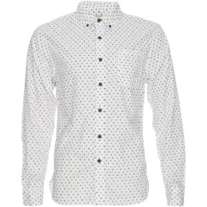 Truman Button Collar in Printed Foulard Motif