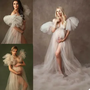 Tulle Maternity Dress For Photo Shoot
