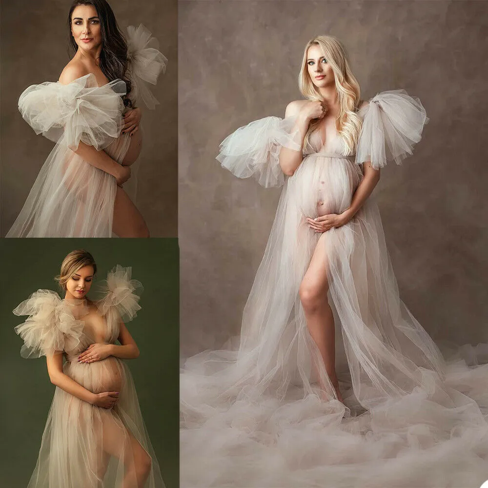 Tulle Maternity Dress For Photo Shoot