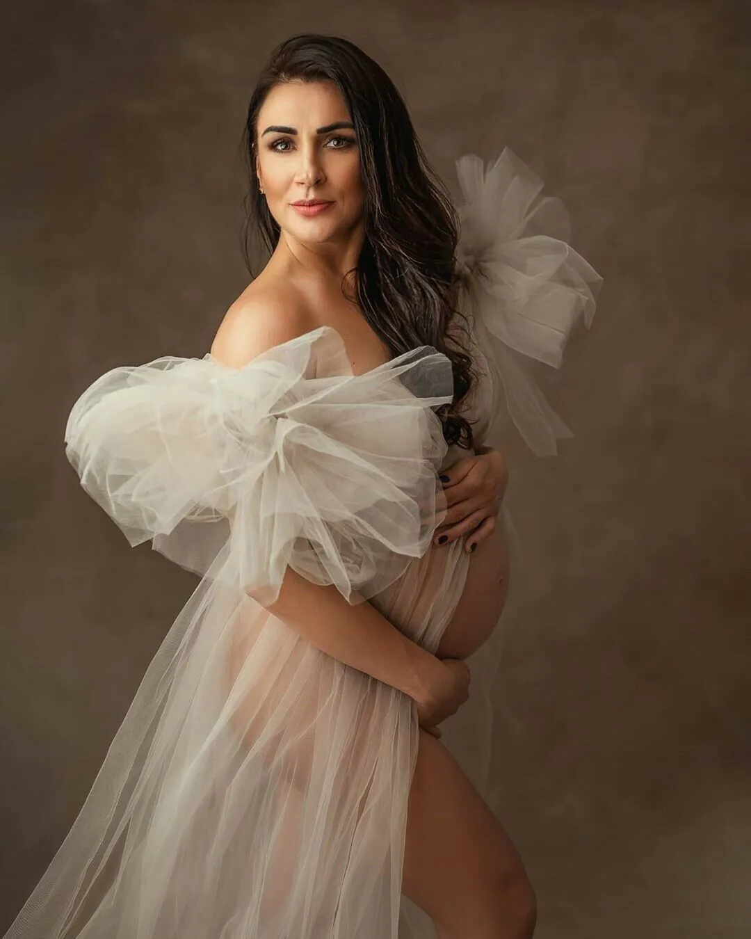 Tulle Maternity Dress For Photo Shoot