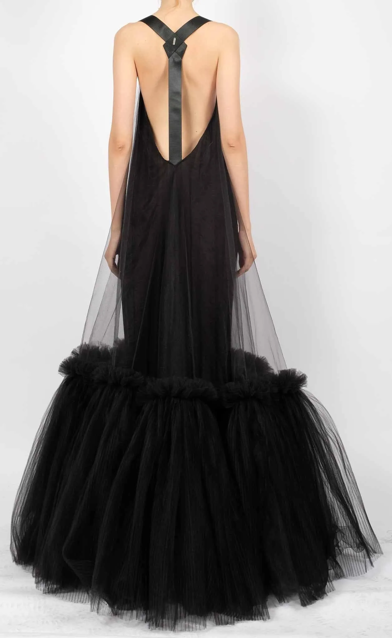 Tulle Maxi Dress with Straps